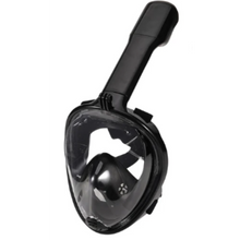 Carica l'immagine nel visualizzatore di Gallery, Maschera da snorkeling con vista panoramica a 180° -Nero/BambiniNero/AdolescentiNero/Adulti - Ozerty