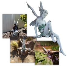Carica l'immagine nel visualizzatore di Gallery, Statua di fata ornamento da giardino - Ozerty