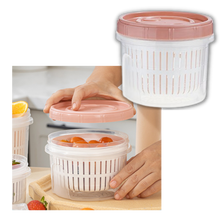 Carica l'immagine nel visualizzatore di Gallery, Contenitore per alimenti impilabile con scolapasta - Ozerty