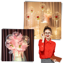 Carica l'immagine nel visualizzatore di Gallery, Bellissimo palloncino a LED con rosa - Ozerty