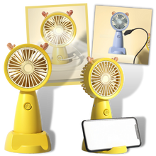 Carica l'immagine nel visualizzatore di Gallery, Mini ventilatore USB con supporto per telefono - Ozerty