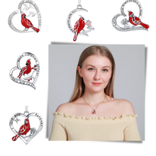 Carica l'immagine nel visualizzatore di Gallery, Collana con ciondolo cuore cardinale - Ozerty