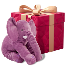 Carica l'immagine nel visualizzatore di Gallery, Cuscino grande di peluche di elefante