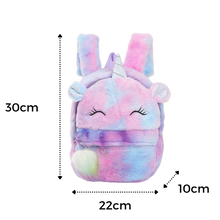 Carica l'immagine nel visualizzatore di Gallery, Zaino da ragazza con unicorno di peluche - Ozerty