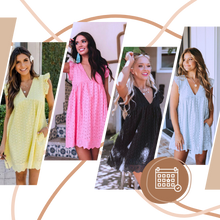 Carica l'immagine nel visualizzatore di Gallery, Abito elegante in broderie anglaise - Ozerty