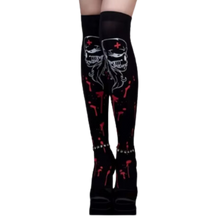 Carica l'immagine nel visualizzatore di Gallery, Calze Compressori con Design Festivi per Halloween -Veleno nero - Ozerty