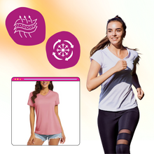 Carica l'immagine nel visualizzatore di Gallery, Maglia con scollo a V a raffreddamento istantaneo da donna - Ozerty