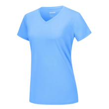 Carica l'immagine nel visualizzatore di Gallery, Maglia con scollo a V a raffreddamento istantaneo da donna -Blu caldo - Ozerty