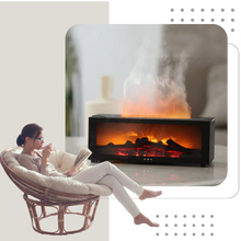 Carica l'immagine nel visualizzatore di Gallery, Diffusore di Oli Essenziali a LED con Simulazione di Camino - Ozerty