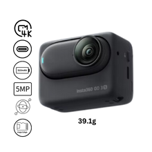 Carica l'immagine nel visualizzatore di Gallery, Telecamera a Mani Libere Insta360 con Montaggio Magnetico - Ozerty
