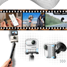 Carica l'immagine nel visualizzatore di Gallery, Telecamera a Mani Libere Insta360 con Montaggio Magnetico - Ozerty
