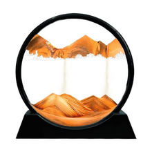 Carica l'immagine nel visualizzatore di Gallery, Quadro Ipnotico di Sabbia in Movimento -Arancione con cornice nera/25 x 26 cm Arancione con cornice nera/18 x 19 cm - Ozerty