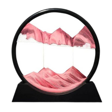 Carica l'immagine nel visualizzatore di Gallery, Quadro Ipnotico di Sabbia in Movimento -Rosa con cornice nera/25 x 26 cm Rosa con cornice nera/18 x 19 cm - Ozerty