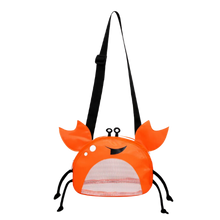 Carica l'immagine nel visualizzatore di Gallery, Borsa da spiaggia impermeabile per bambini a forma di granchio -Arancione - Ozerty