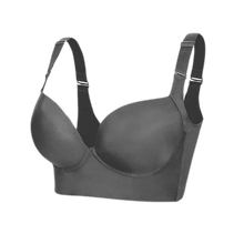 Carica l'immagine nel visualizzatore di Gallery, Reggiseno Modellante con Ampie Ali Laterali Integrate -Grigio - Ozerty