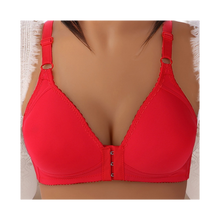 Carica l'immagine nel visualizzatore di Gallery, Reggiseno push up senza fili per taglie forti -Corallo rosso Tocco Delicato - Ozerty