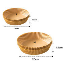 Carica l'immagine nel visualizzatore di Gallery, Confezione di rivestimenti di carta per friggitrice ad aria monouso - Ozerty
