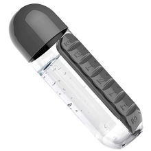 Carica l'immagine nel visualizzatore di Gallery, Bottiglia d'acqua in plastica con portapillole
