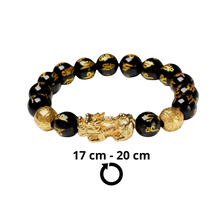 Carica l'immagine nel visualizzatore di Gallery, Bracciale in ossidiana nero e oro - Ozerty
