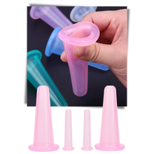 Carica l'immagine nel visualizzatore di Gallery, 4 coppette in silicone per coppettazione per massaggio facciale - Ozerty
