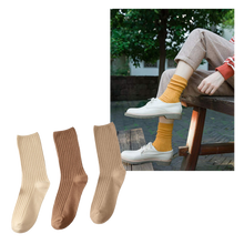 Carica l'immagine nel visualizzatore di Gallery, 3 Paia di calzini in cotone a coste per donna - Ozerty
