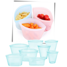 Carica l'immagine nel visualizzatore di Gallery, Confezione da 8 sacchetti in silicone per alimenti riutilizzabili - Ozerty
