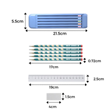 Carica l'immagine nel visualizzatore di Gallery, Astuccio rigido con matite e righello - Ozerty
