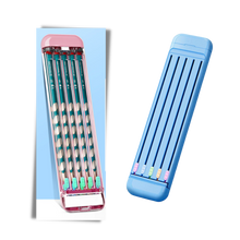 Carica l'immagine nel visualizzatore di Gallery, Astuccio rigido con matite e righello - Ozerty
