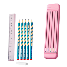 Carica l'immagine nel visualizzatore di Gallery, Astuccio rigido con matite e righello
