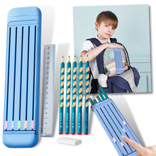 Carica l'immagine nel visualizzatore di Gallery, Astuccio rigido con matite e righello - Ozerty
