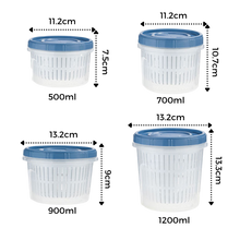 Carica l'immagine nel visualizzatore di Gallery, Contenitore per alimenti impilabile con scolapasta - Ozerty
