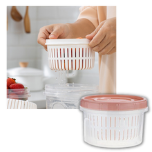 Carica l'immagine nel visualizzatore di Gallery, Contenitore per alimenti impilabile con scolapasta - Ozerty

