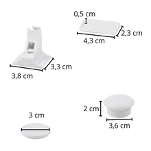 Carica l'immagine nel visualizzatore di Gallery, Confezione da 4 serrature magnetiche per armadietti di sicurezza per bambini - Ozerty
