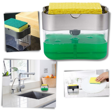 Carica l'immagine nel visualizzatore di Gallery, Distributore di detersivo da cucina con porta spugna - Ozerty
