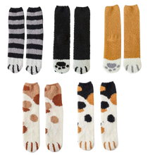 Carica l'immagine nel visualizzatore di Gallery, Calze invernali con zampa di gatto - Ozerty
