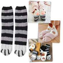 Carica l'immagine nel visualizzatore di Gallery, Calze invernali con zampa di gatto - Ozerty
