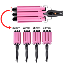 Carica l&#39;immagine nel visualizzatore di Gallery, Arricciacapelli a triplo cilindro in ceramica - Ozerty
