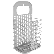 Carica l'immagine nel visualizzatore di Gallery, Cesto da bucato pieghevole in plastica montabile a parete - Ozerty
