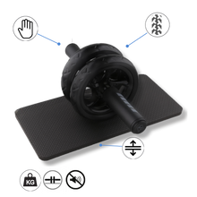 Carica l&#39;immagine nel visualizzatore di Gallery, Rullo per addominali con impugnature imbottite - Ozayti
