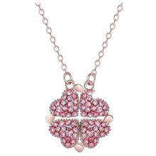 Carica l'immagine nel visualizzatore di Gallery, Collana a cuore regolabile a 4 foglie di trifoglio - Ozerty
