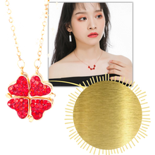 Carica l'immagine nel visualizzatore di Gallery, Collana a cuore regolabile a 4 foglie di trifoglio - Ozerty
