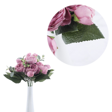 Carica l'immagine nel visualizzatore di Gallery, Bouquet di fiori artificiali di seta con peonie e rose - Ozerty
