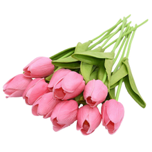 Carica l'immagine nel visualizzatore di Gallery, Fiore di tulipano artificiale (10 pezzi)
