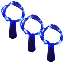 Carica l'immagine nel visualizzatore di Gallery, Stringa di luce LED bottiglie con tappo di sughero (confezione da 3)
