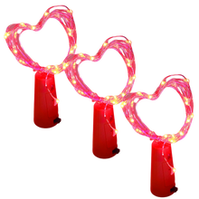 Carica l'immagine nel visualizzatore di Gallery, Stringa di luce LED bottiglie con tappo di sughero (confezione da 3)
