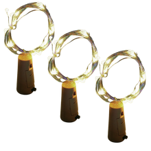 Carica l'immagine nel visualizzatore di Gallery, Stringa di luce LED bottiglie con tappo di sughero (confezione da 3) - Ozerty
