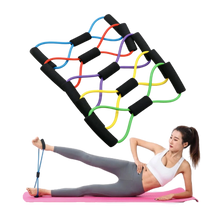 Carica l&#39;immagine nel visualizzatore di Gallery, Fascia elastica di resistenza fitness con maniglie e 8 forme - Ozerty
