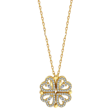 Carica l'immagine nel visualizzatore di Gallery, Collana a forma di cuore a quattro foglie
