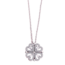 Carica l'immagine nel visualizzatore di Gallery, Collana a forma di cuore a quattro foglie
