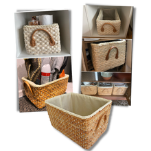 Carica l'immagine nel visualizzatore di Gallery, Cestino di vimini intrecciato a mano
